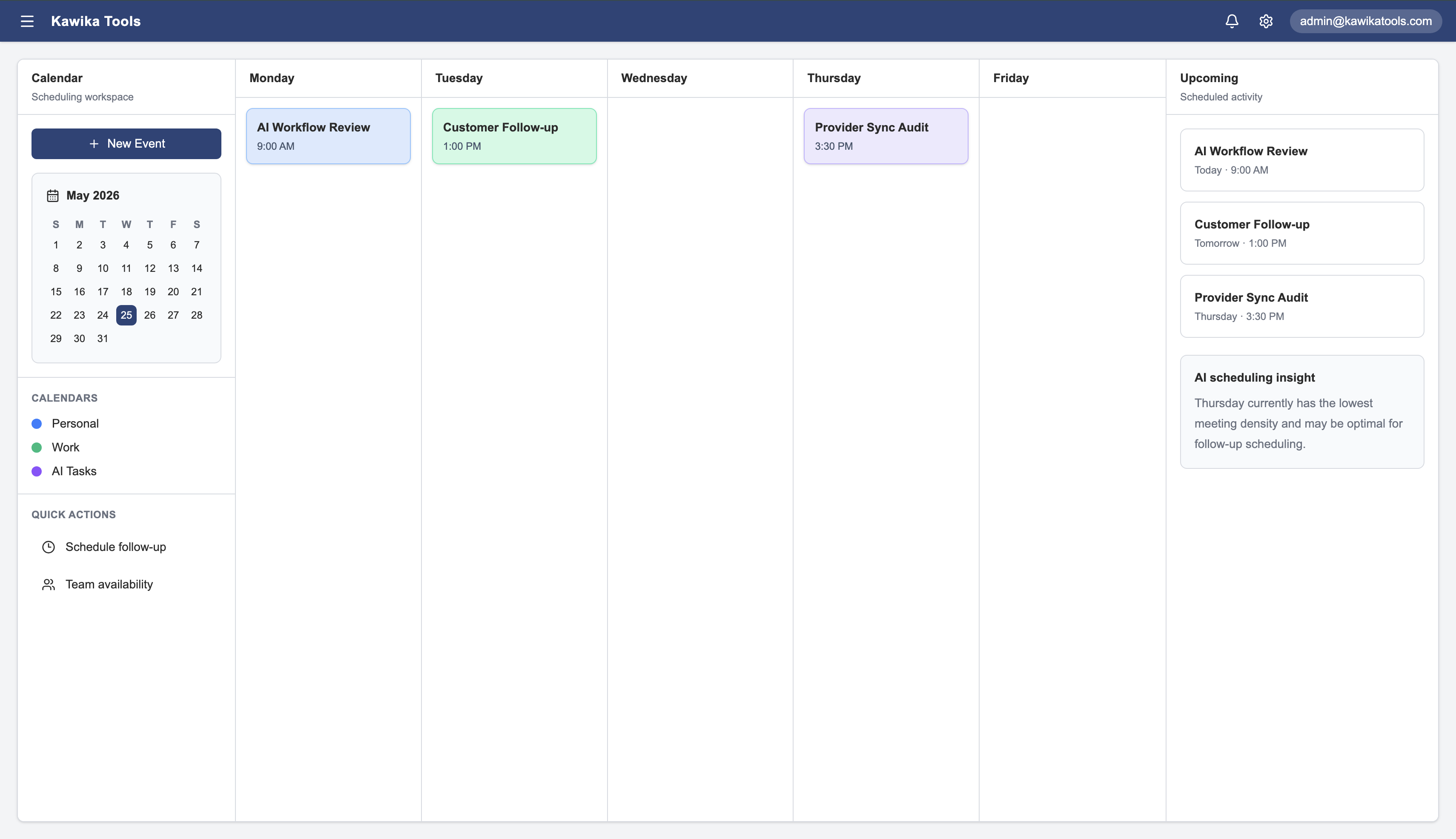 Calendar Agenda System